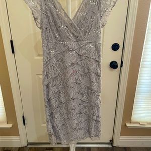 David’s bridal mother of the bride sequined light gray dress. Never worn